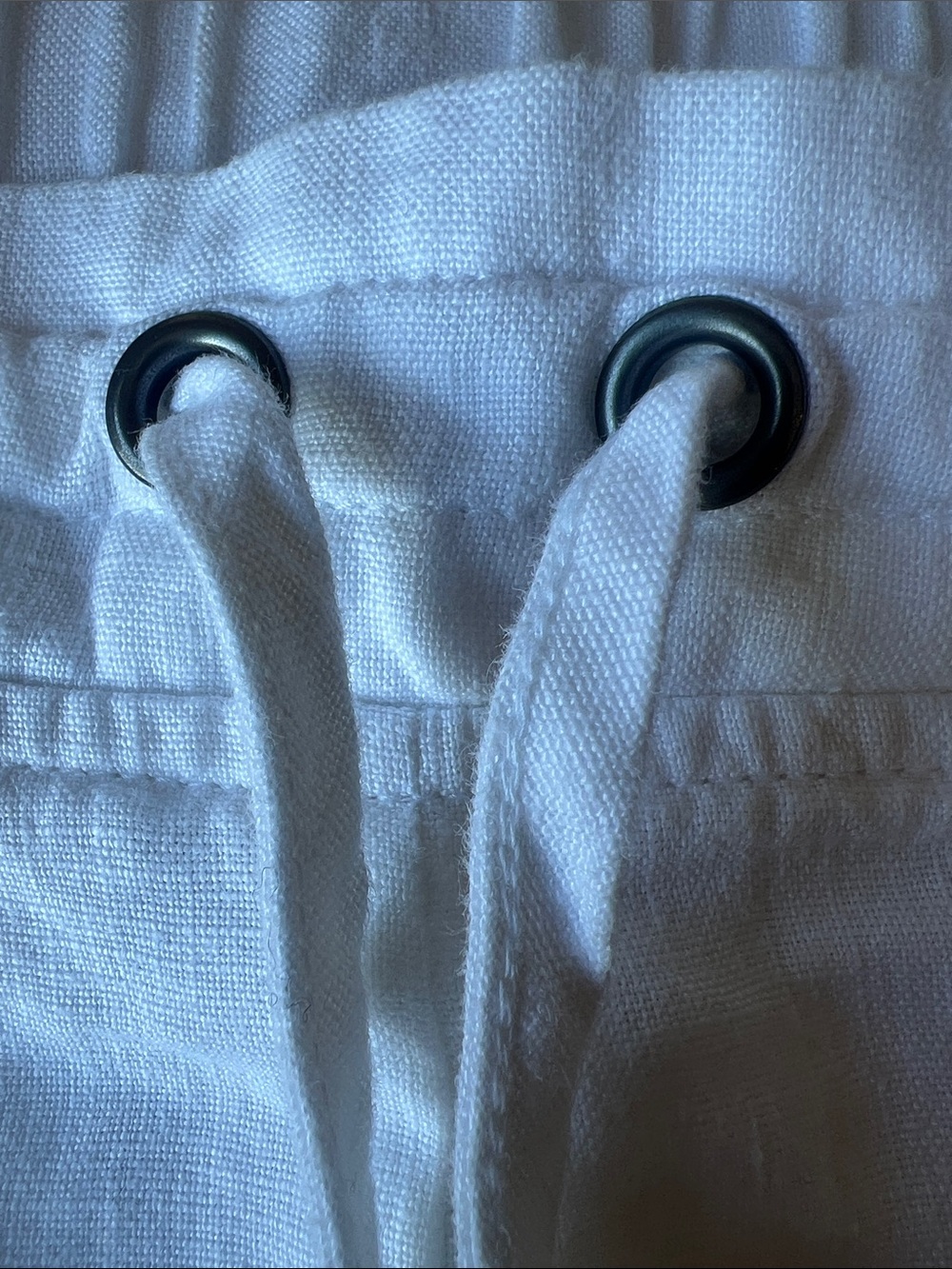 Athleta White Elastic Waist Linen Pants - Picture 8 of 12